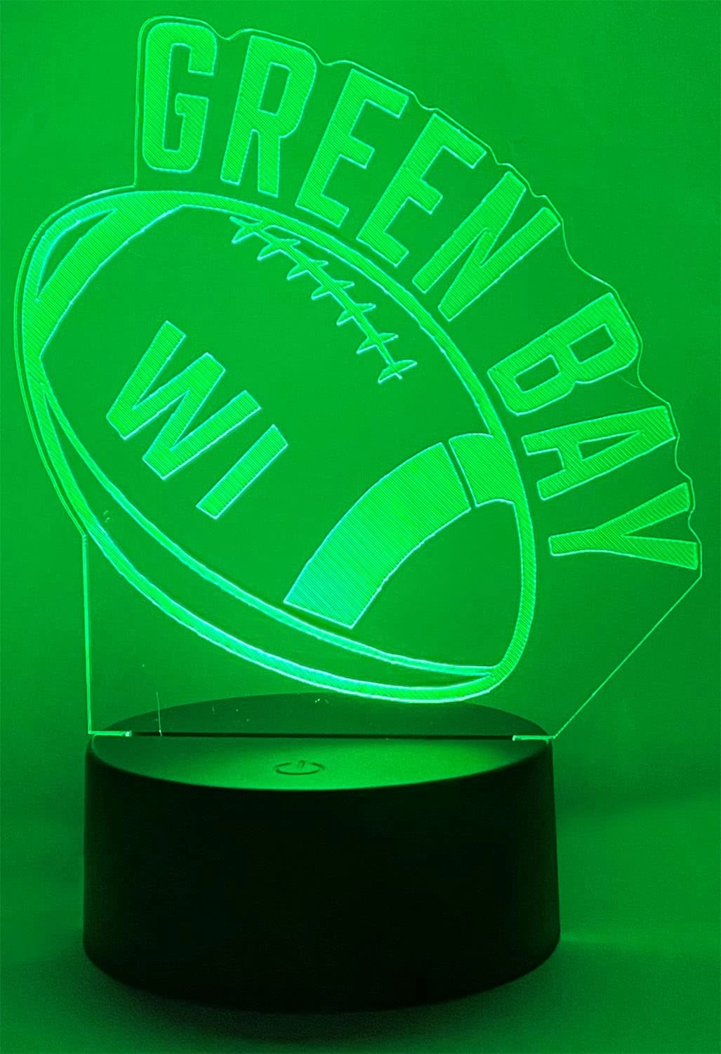 3D Football Green Bay Night Light - USB Green Bay Multicoloured#2