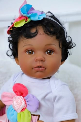 Anna Reborn Baby Doll - 20 inches Vinyl Black girl Ages 3+