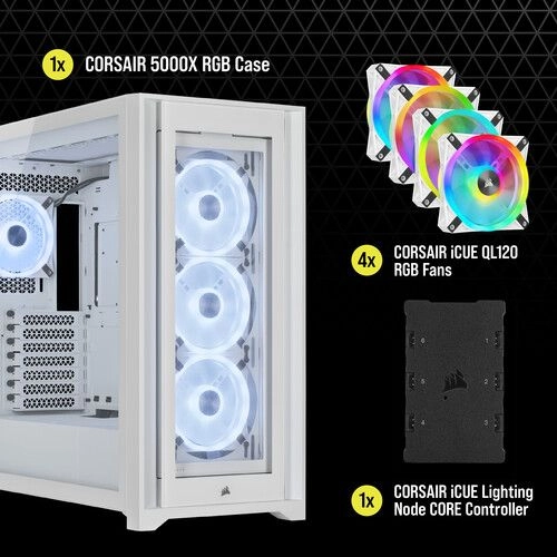 Icue 5000X Cc-9011213-Ww - RGB Tempered Glass Mid-Tower ATX