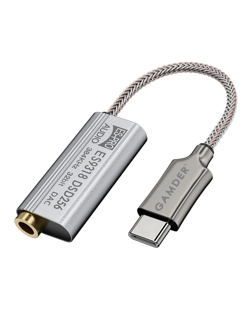 GAMDER USB Type C to 3.5mm DAC Adapter
