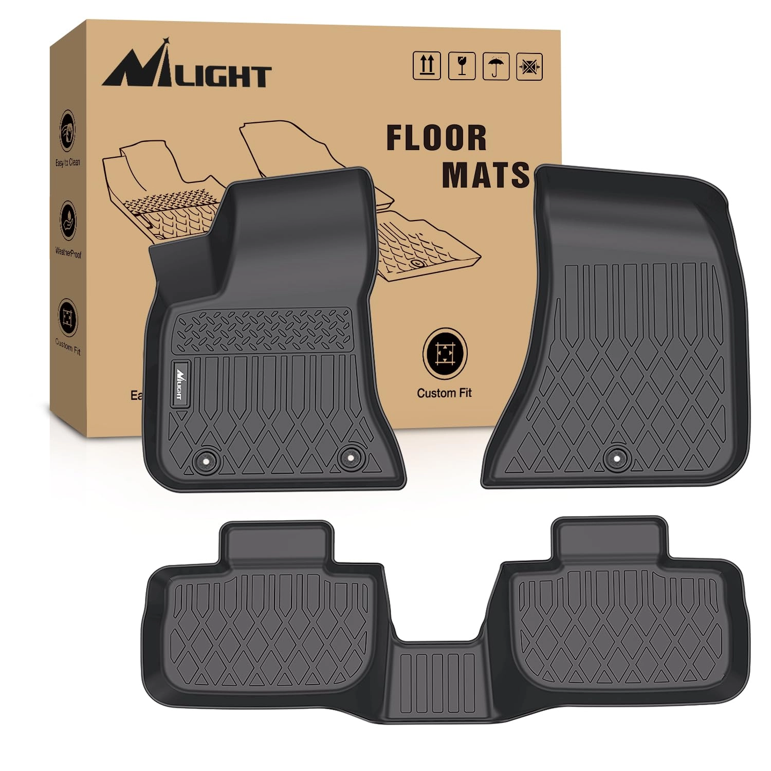 Nilight TPE Floor Mats - Dodge Charger RWD 2011-2023 Chrysler 300 RWD