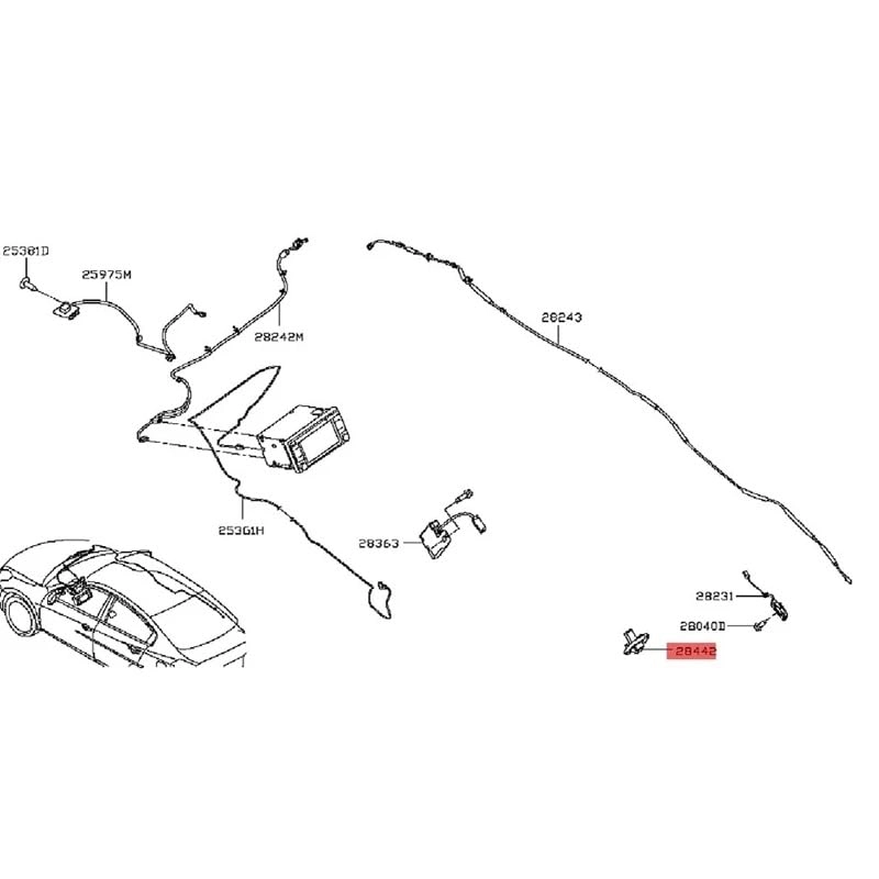 28442-4AF0B - Rear View Camera For Nissan For Sentra For Sylphy 2015-2021