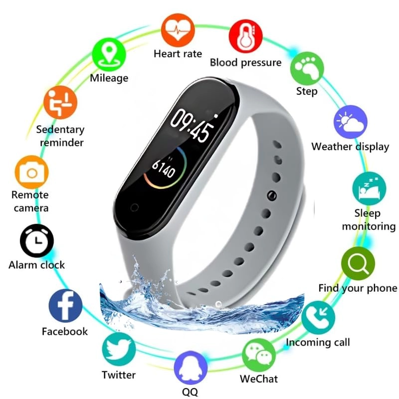 R5 Pro Smart Band - Advanced Health Monitoring Bluetooth