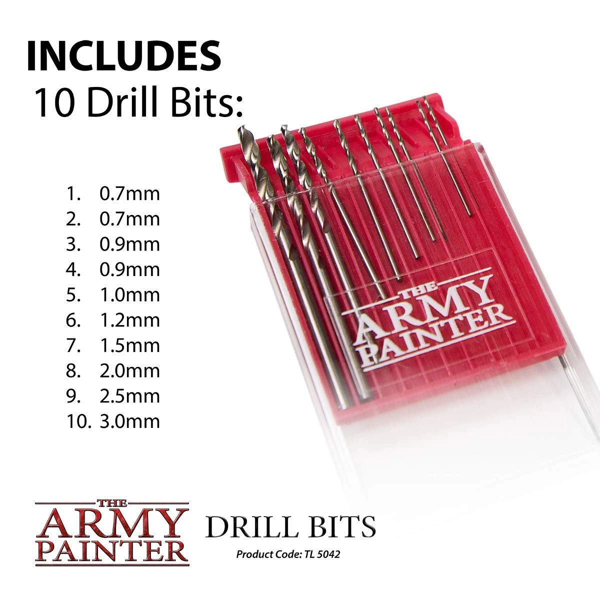 Drill Bits - 10 Ø 0.7 mm to 3.0 mm