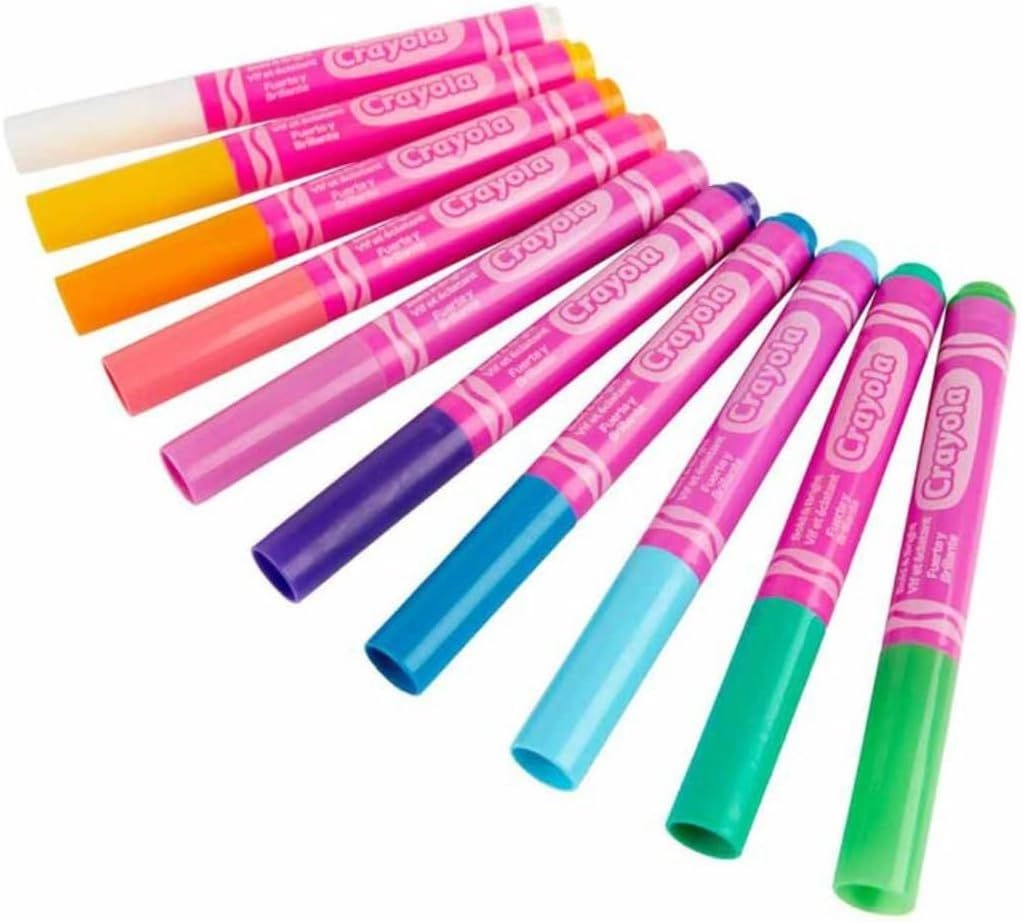 Color Max Broad Line Ultra-Clean Classic Washable Markers - 10 Pcs Multicolor