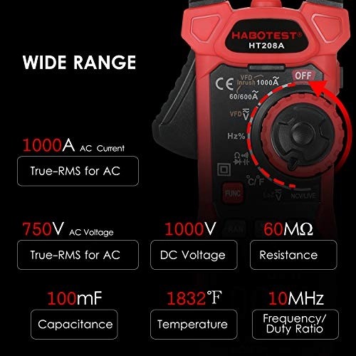AC/DC Digital Clamp Meter - CAT III 1000V 40mm