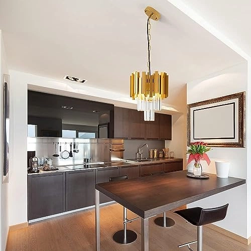 Modern Crystal Chandelier - 13 inches 19.7 inches