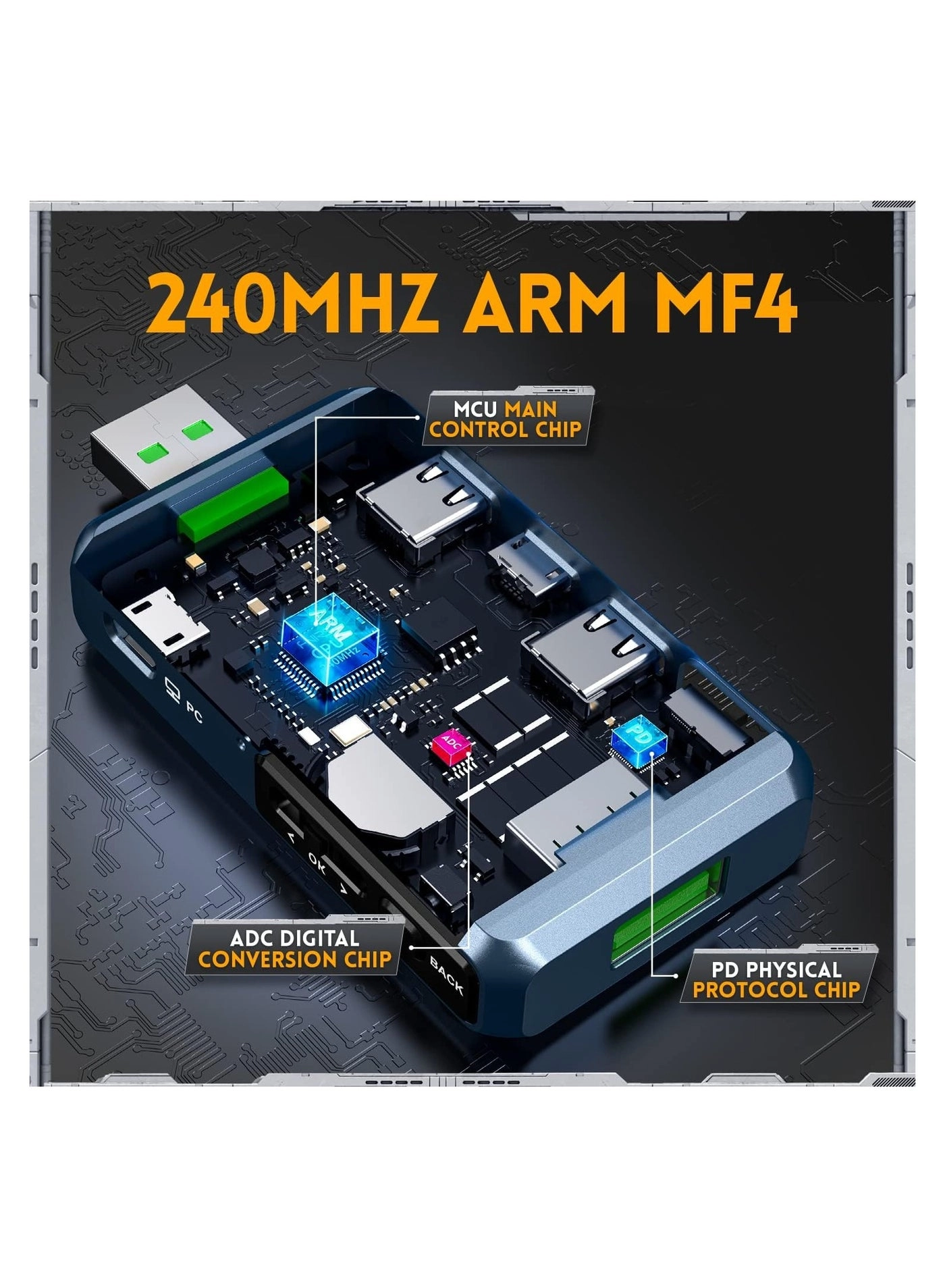 FNB48P - 1.77-inch TFT LCD USB-A Micro-USB Type-C