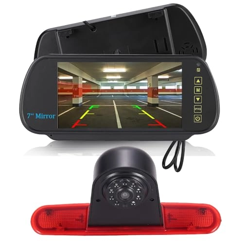 Brake Light Reversing Camera + Rear View Mirror Monitor - Night vision 628 x 586 pixels