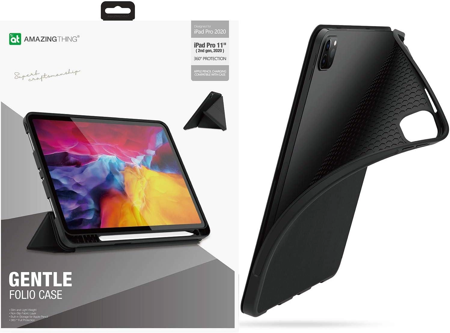 AMAZINGthing Folio Case with Apple Pencil Slot for iPad Pro 11-inch (2020)