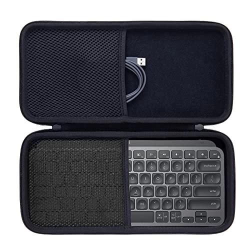 Hard Carrying Case Compatible with Logitech MX Keys Mini - White