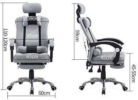 Desk Chair - PU Leather Brown High Back