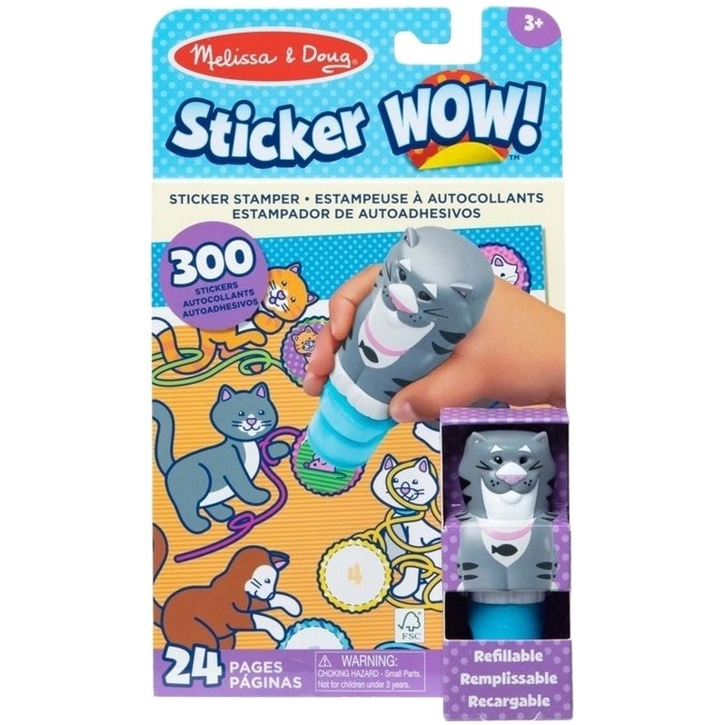 Melissa & Doug Cat Activity Sticker Book Stamper 300 pcs