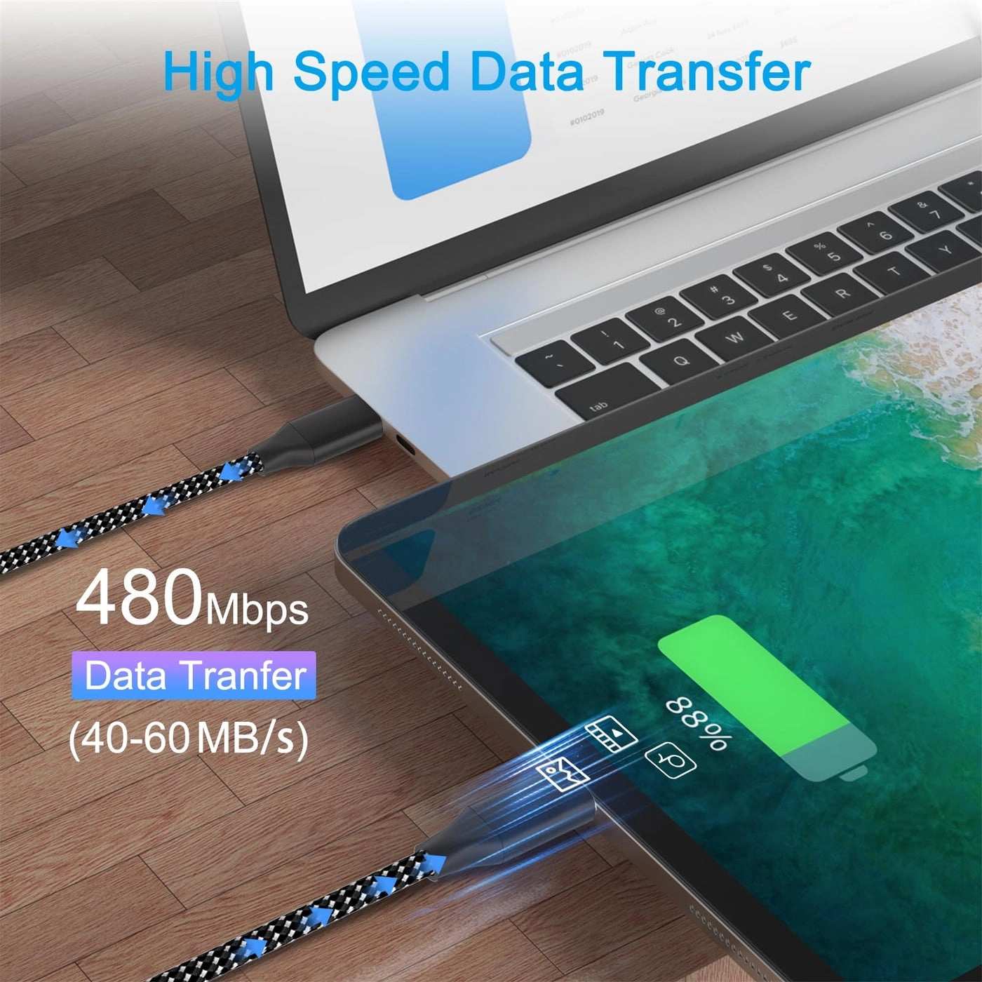 PS4 Controller Charger Cable - Micro USB PS4 Xbox One