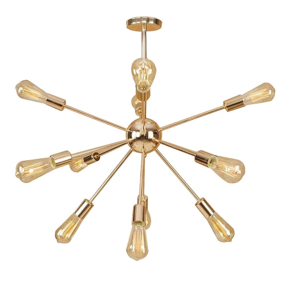 Regal Nauticals Mid Century Sputnik Brass Chandeliers