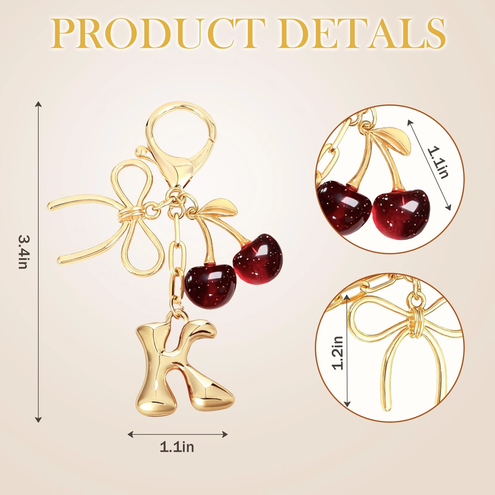 Initial P Keychain - Letter