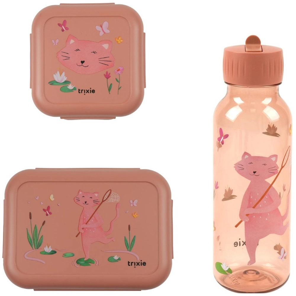 TRIXIE Lunch Box + Snack Box + Tritan Bottle - Mrs. Cat 500ml
