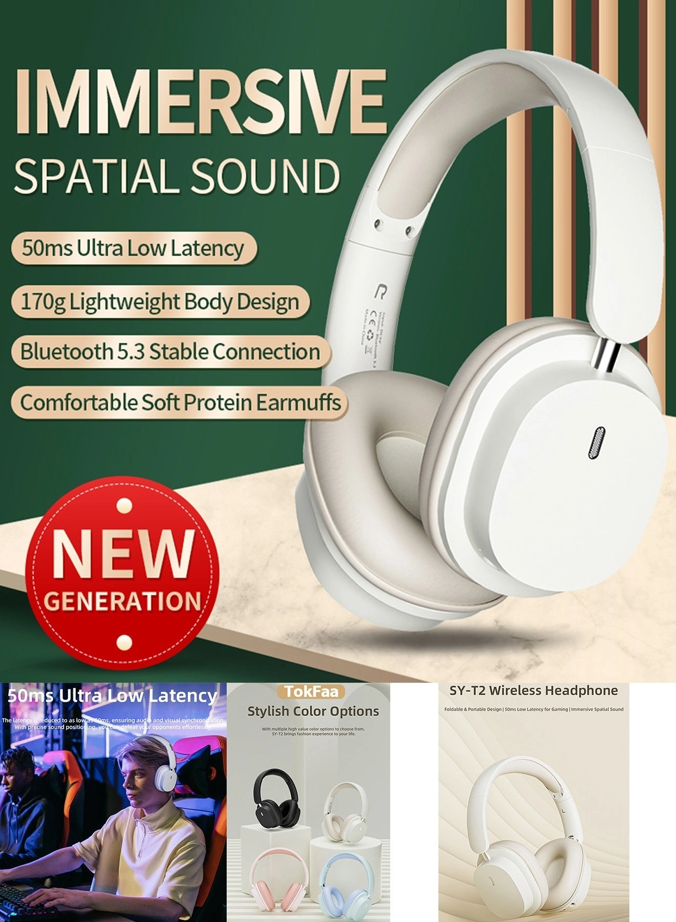 Bluetooth Headphones Wireless Headphone
