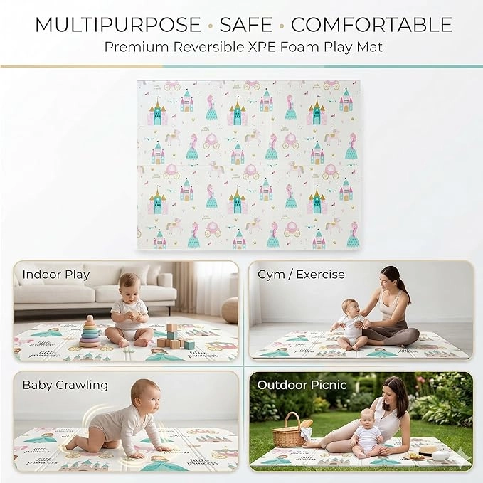 Baby Play Mat - 180 * 200cm Foam Folding Waterproof
