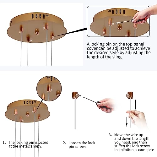 15046 Modern LED Chandelier - warm neutral white Dimmable