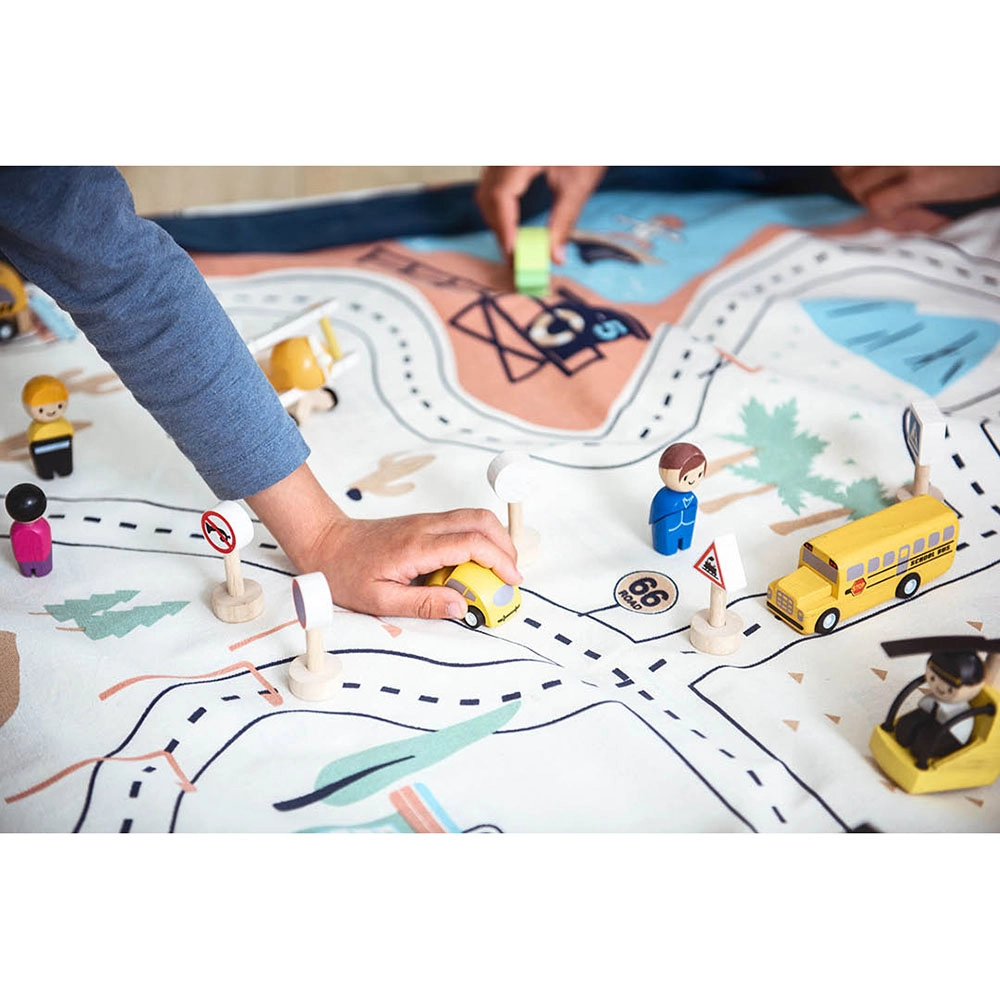 Playmat & Storage Bag - L.A. Road Map Suitable for 3 years and above