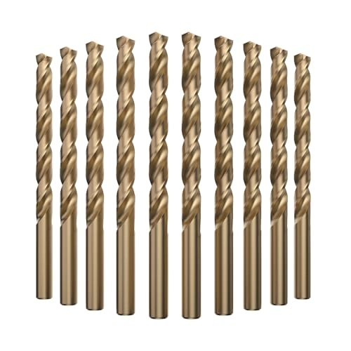 LU&MN M35 Cobalt HSS Jobber Length Twist Drill Bit - M35 Cobalt HSS 10 PCS 1/8"