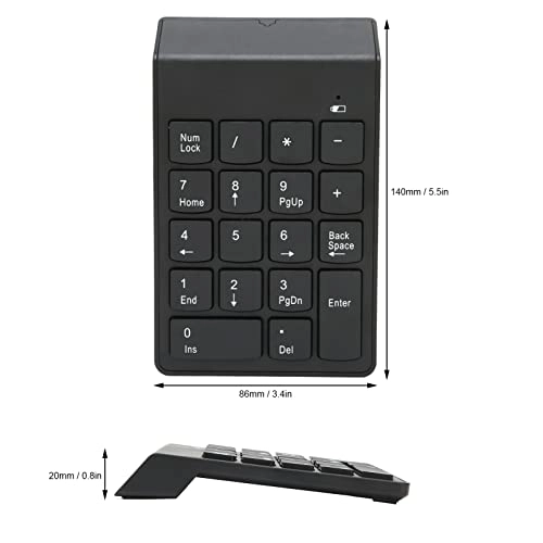18 Keys Numeric Keyboard - 2.4GHz Wireless USB Ergonomic