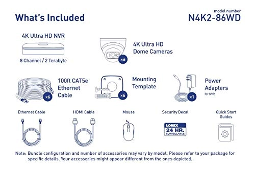 N4K2-86WB - 8 Channel 4K + N842A82 - 2TB + E841CA-E - 8MP White
