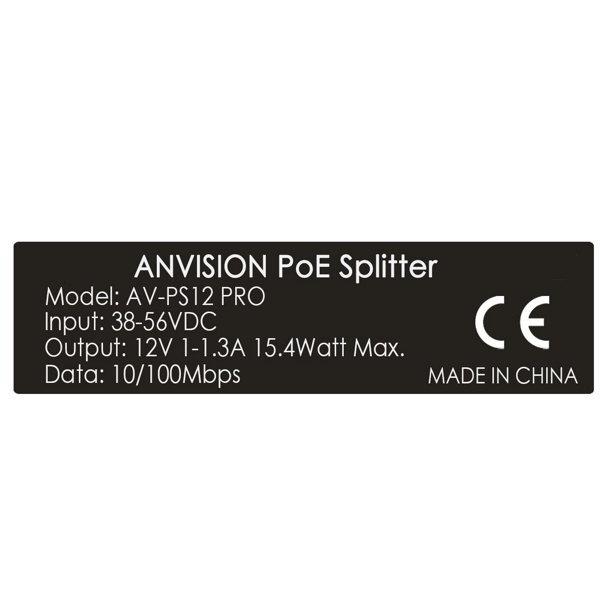PoE Splitter Adapter - 48V to 12V IEEE 802.3af 10/100Mbps Pack