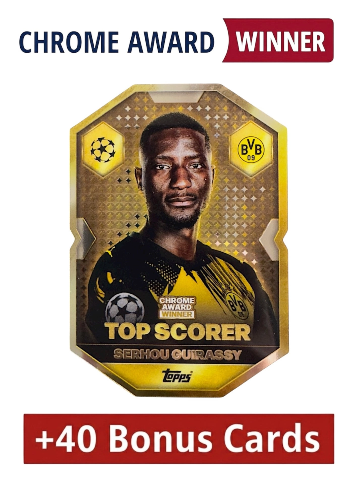 Topps Serhou Guirassy - Chrome Award + Bonus Cards - 41pcs