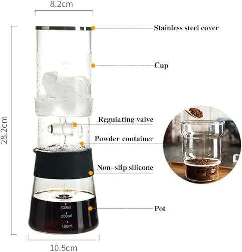 Ice drip coffee pot - 400ML Adjustable Rate Dripper