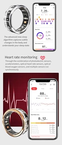 IP68 Smart Ring - Heart Rate Blood Pressure Sleep