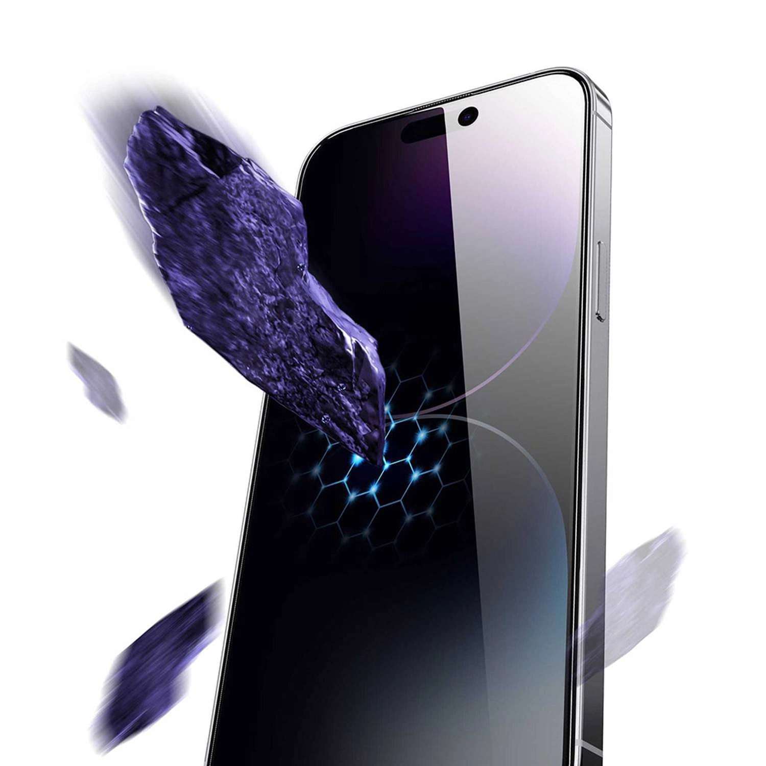 9H Steve Privacy Screen Protector iPhone 15 Pro - Privacy Anti-Fingerprint