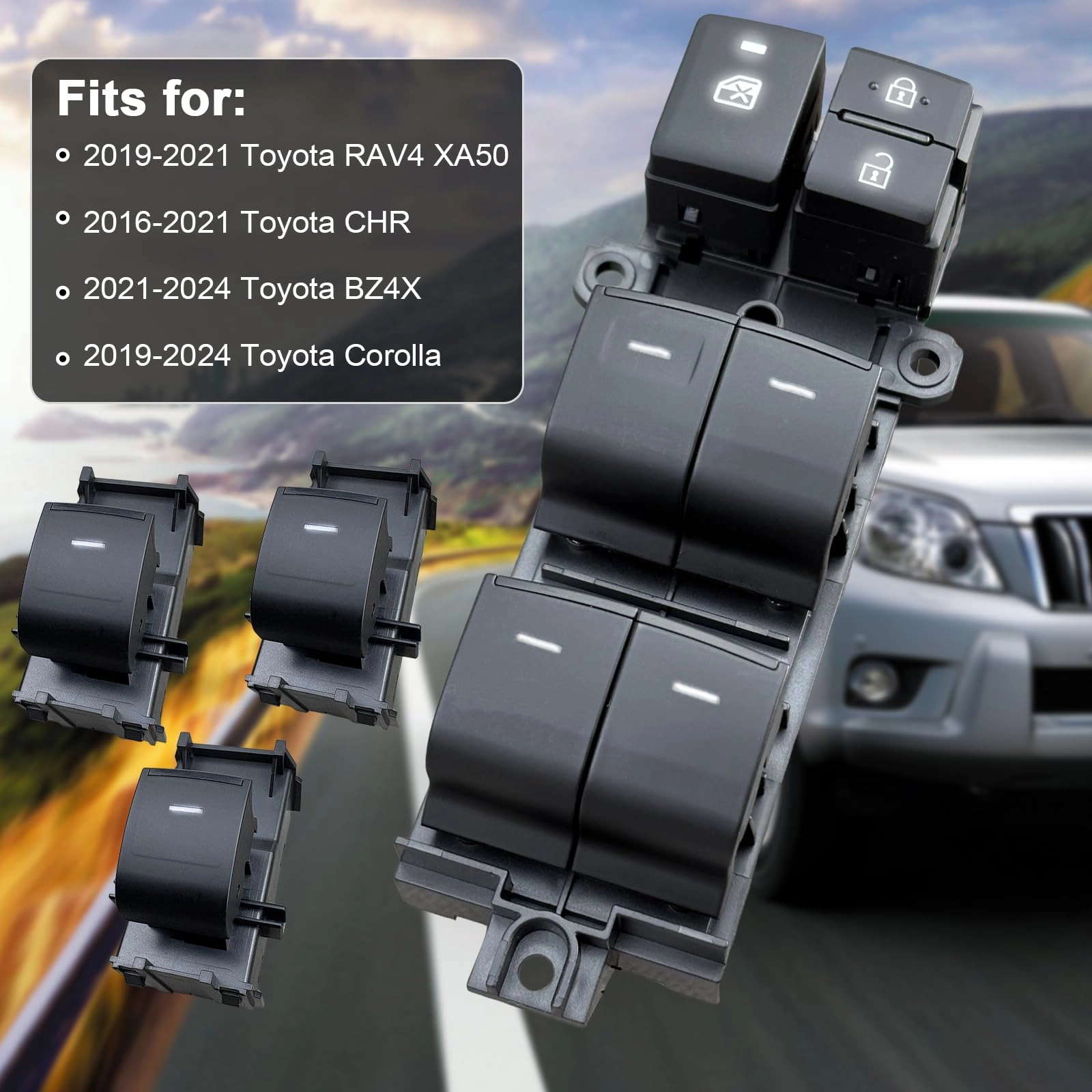 Power Window Switch Assembly - Driver Side Master Control with Installation Tool