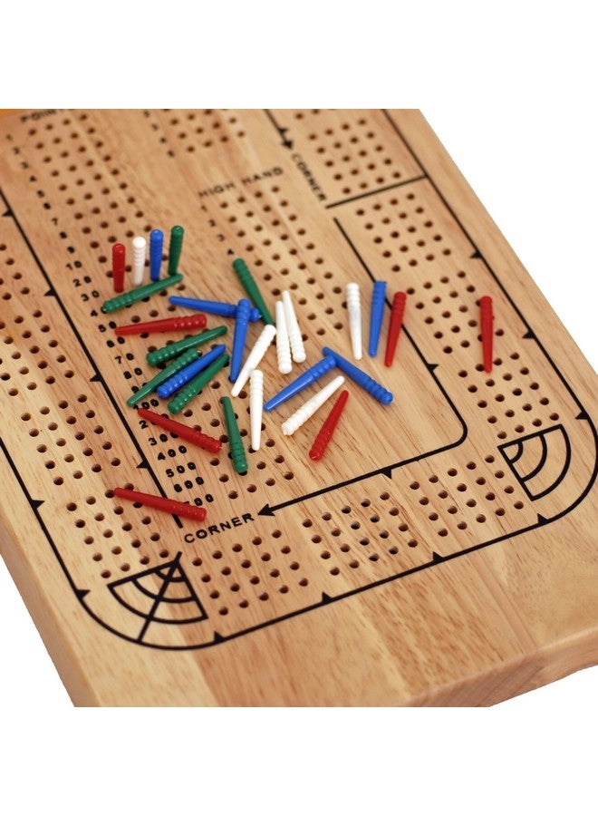 Cribbage Board - 4 Player Wooden 4 Track