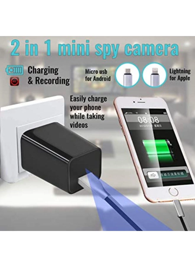 Mini Charger Hidden Camera - 128GB 1920 X 1080 30fps