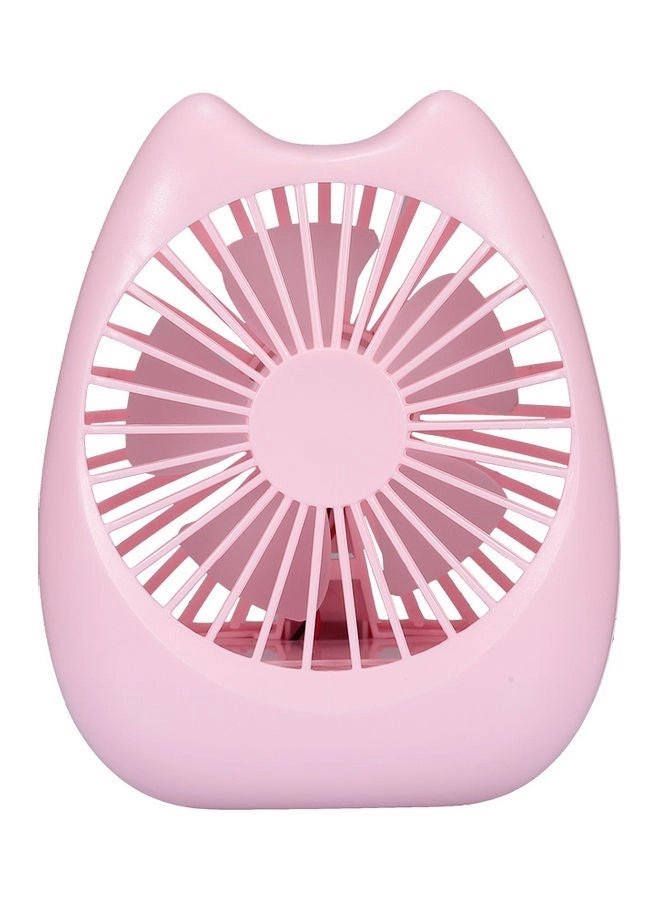 Loquat Cat Small Fan - Rechargeable Portable Pink