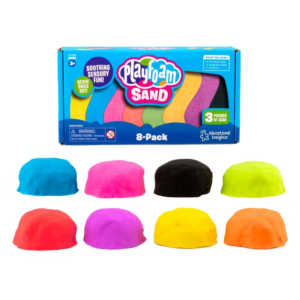 Learning Resources Playfoam Sensory Play Sand - Suitable for 3 years & above 8 pieces