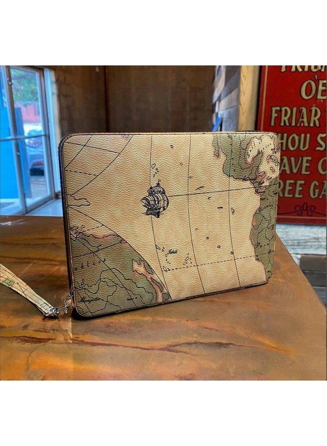 Backgammon Board - Magnetic Map Style + Carrying Strap