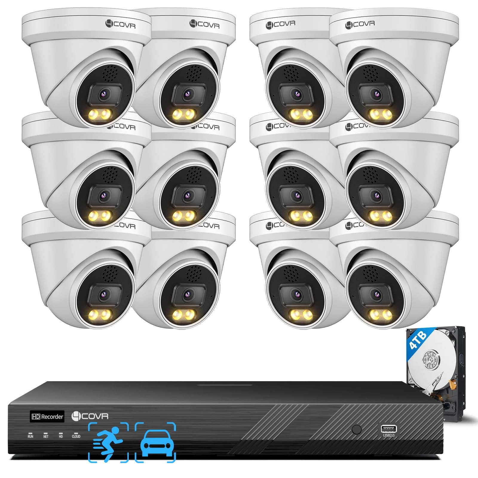 4K PoE Security Camera System - 12 16 Channel 5MP