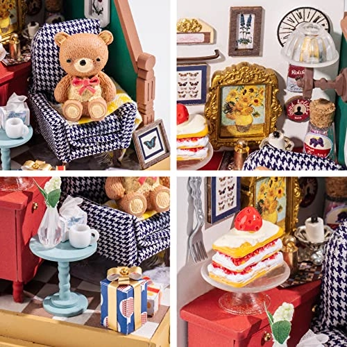 DIY Miniature Dollhouse Kit - Holiday Living Room