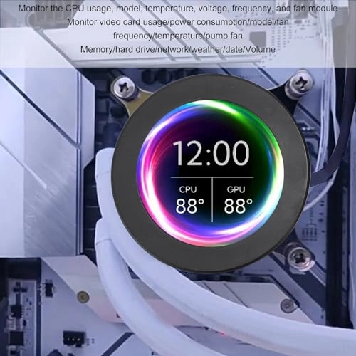 AIO Computer Temperature Monitor - LCD Screen Water Cooling