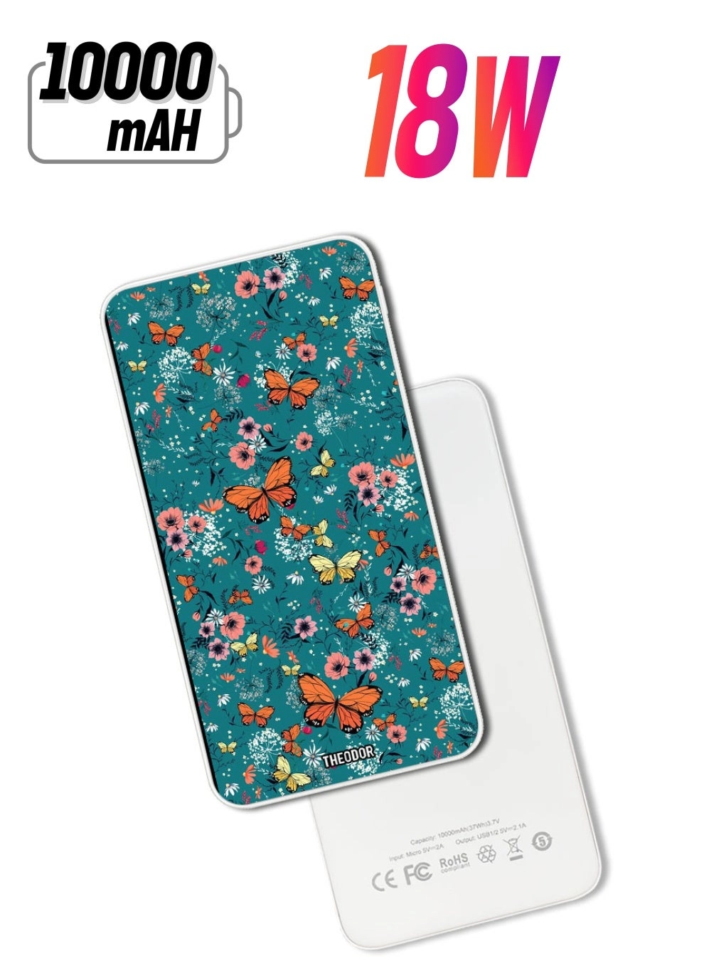 Theodor PPBA071 - 10000 mAh 18W Quick Charging 3.0