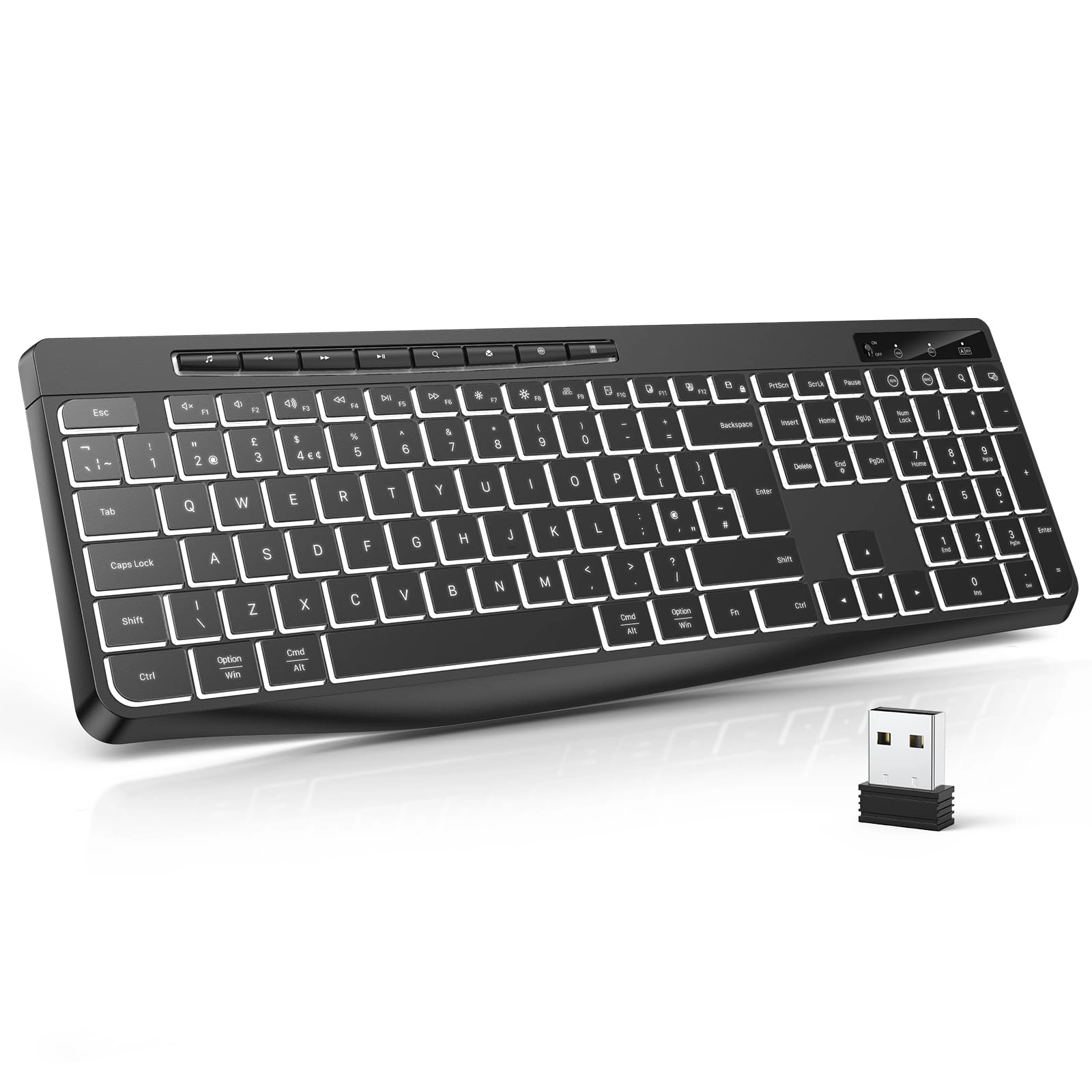 TECURS Wireless Keyboard - UK Wireless