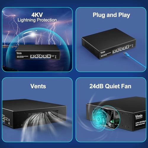 4x10G PoE+1x Uplink - 5-ports