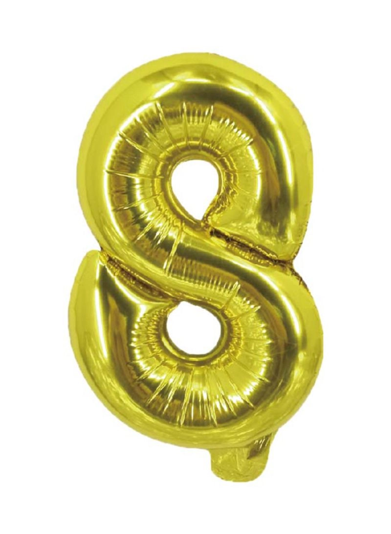 Party Time Trading LLC Number 8 Foil Balloon - 9 8th Birthday