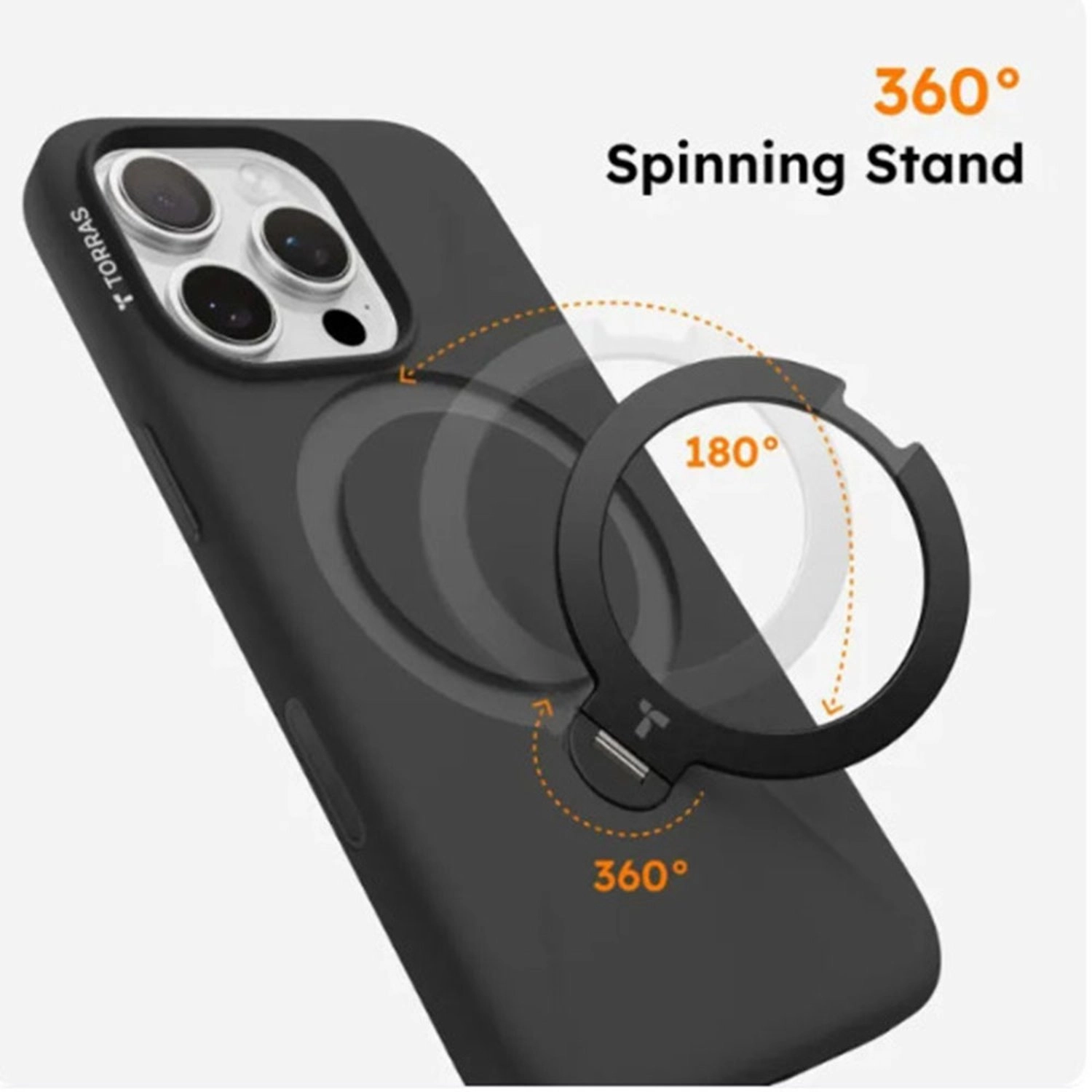 Ostand Spin Silicone Case with MagSafe for iPhone 17 Pro Max