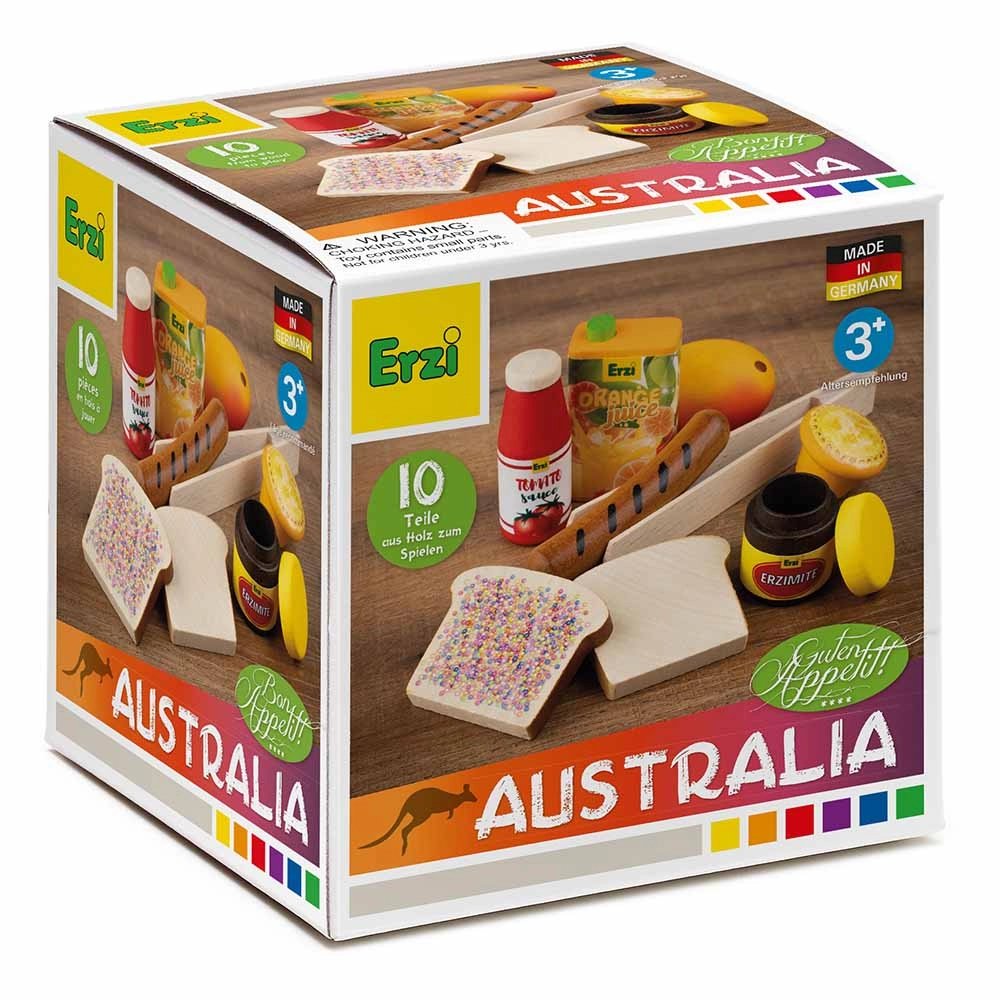Wooden Australian Meal Toys - Suitable for 3 years and above 10 pieces
