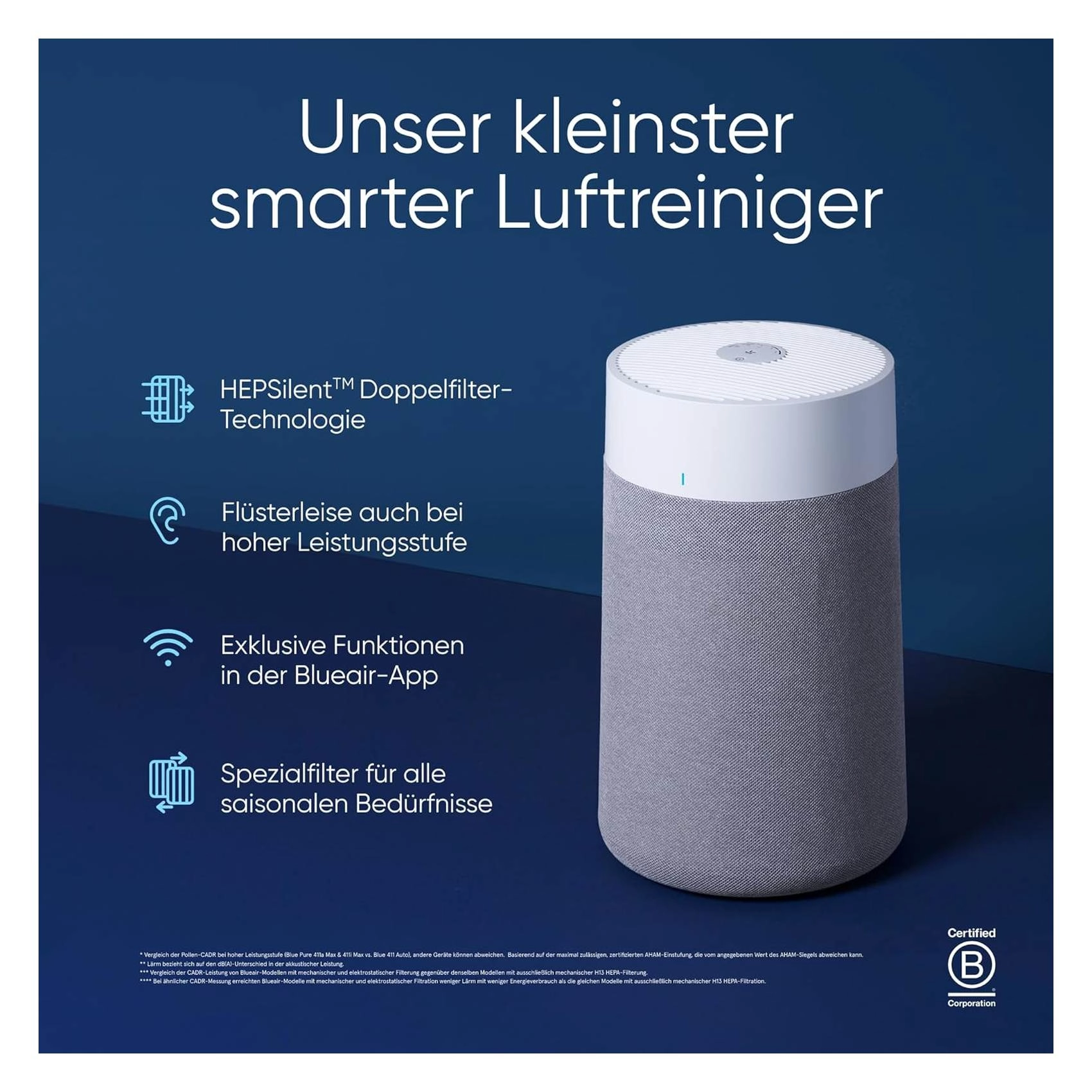 Blue Pure 511i Max - Wi-Fi-enabled HEPASilent