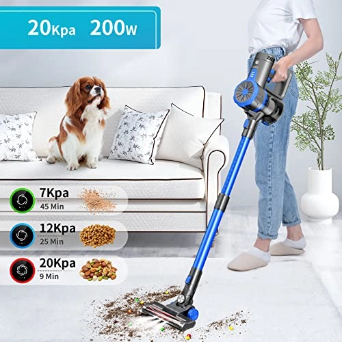 Cordless Stick Vacuum - Hard floor Carpet Pet Hair 45 minutes